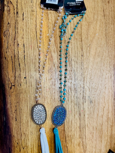 Conch Bling Beaded Necklace