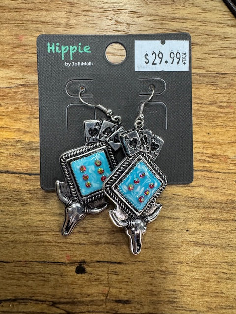 Western Deck of Cards Earrings TQ