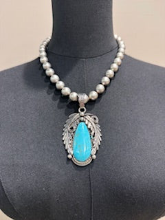 Turquoise Heirloom Concho Necklace