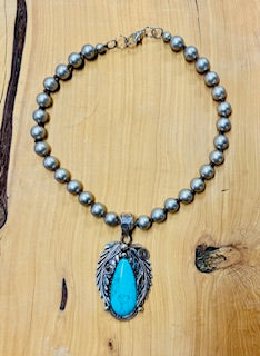 Turquoise Heirloom Concho Necklace