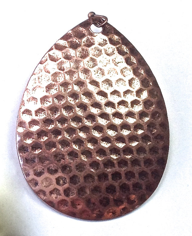 Hammered Tear Copper Earrings