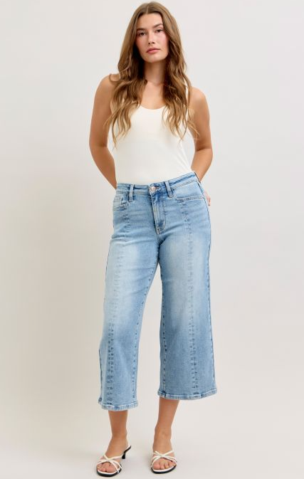 JB Classic Crop Wide-Leg Jeans