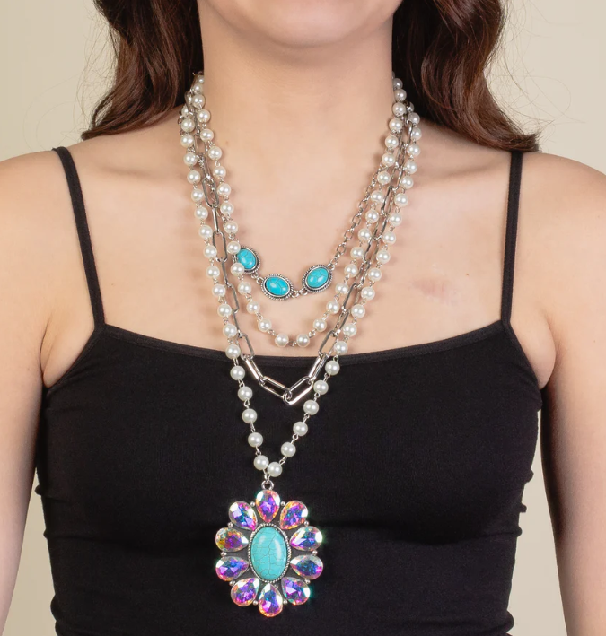 Layered Squash Blossom Necklace