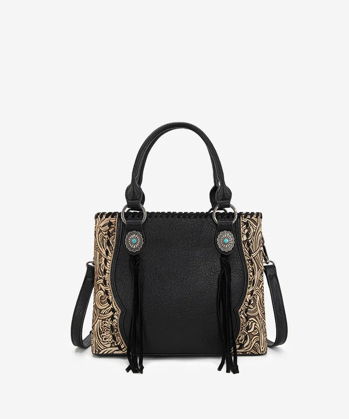 Trinity Ranch Floral Tooled Concho Tote
