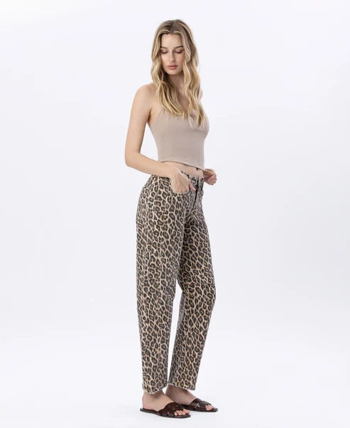 High Rise Leopard Barrel