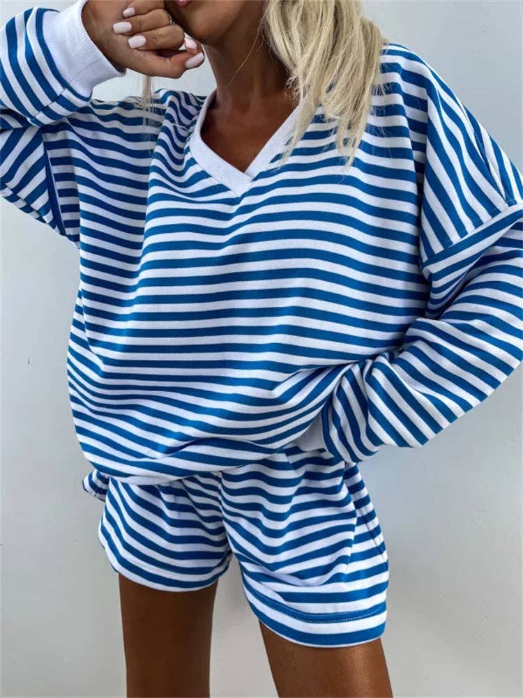 Striped V Neck Shirt