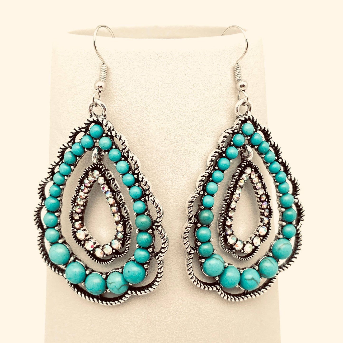 Rhinestone Turquoise Dangle