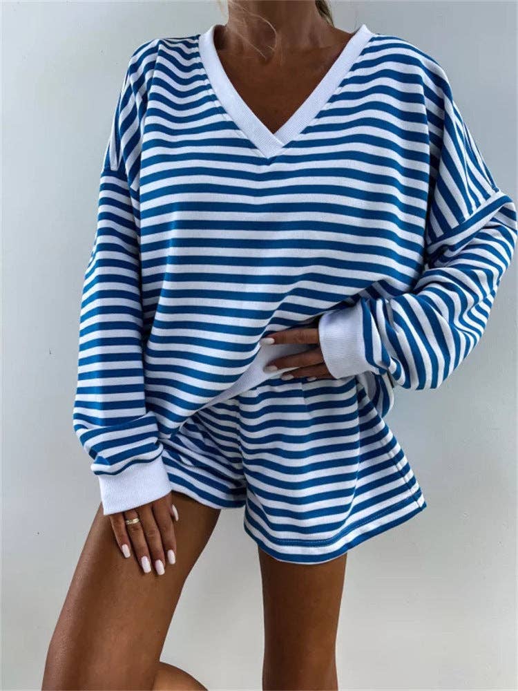 Striped V Neck Shirt