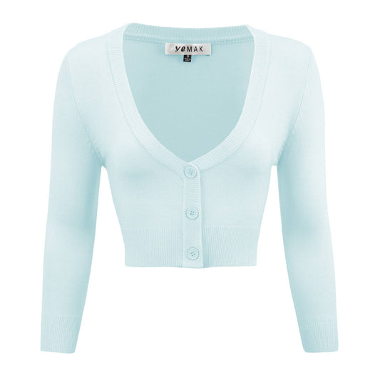 Cardigan Sweater: Light Blue
