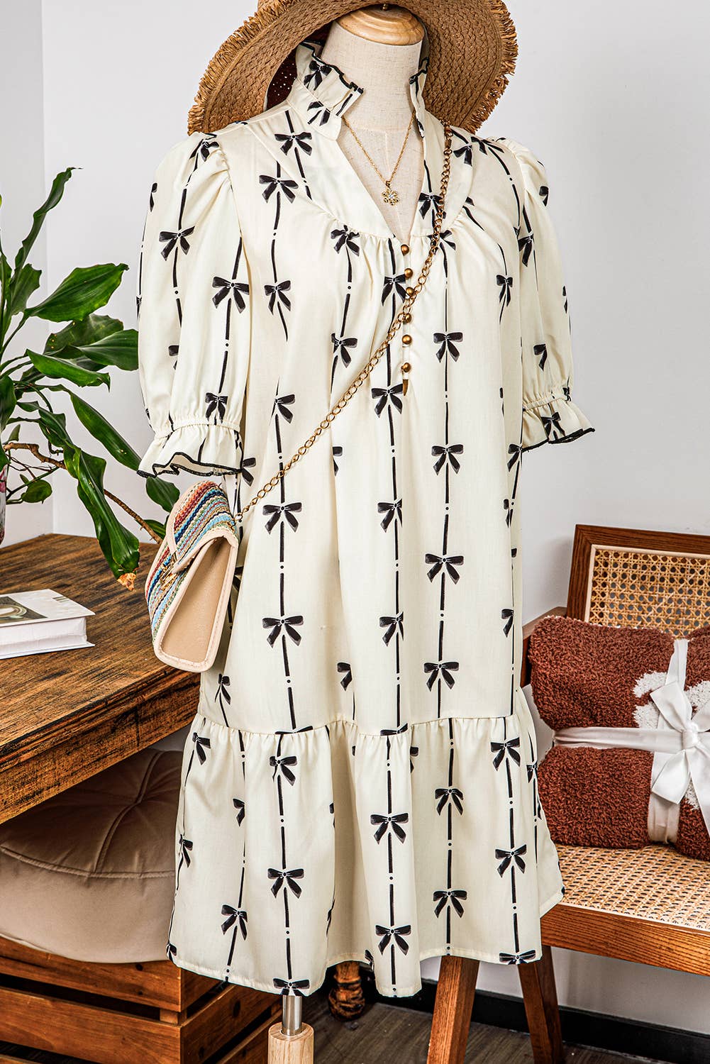 Bowknot Mini Dress