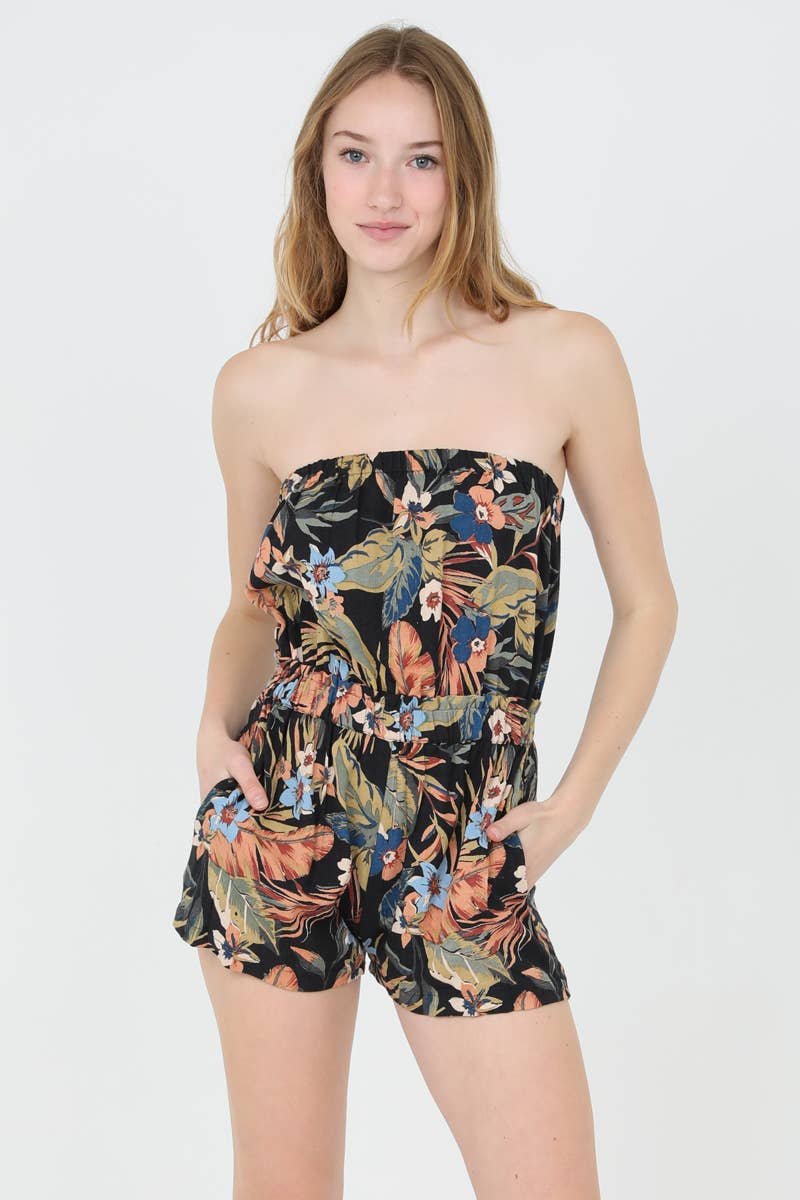 Tropical Print Romper