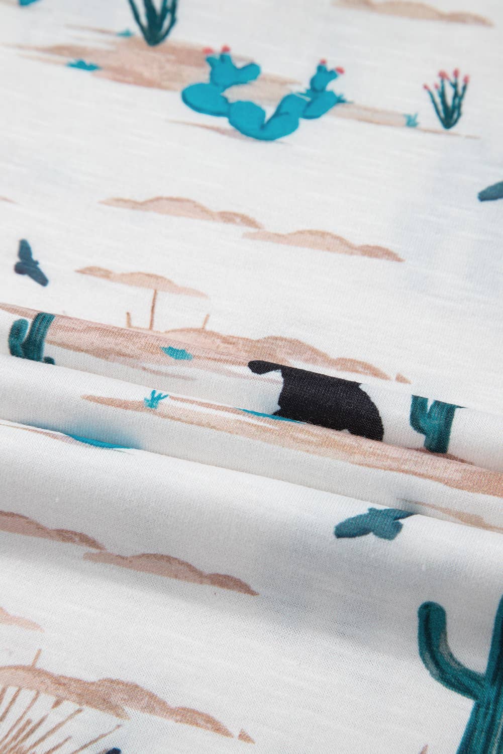 Western Cactus Print  Top