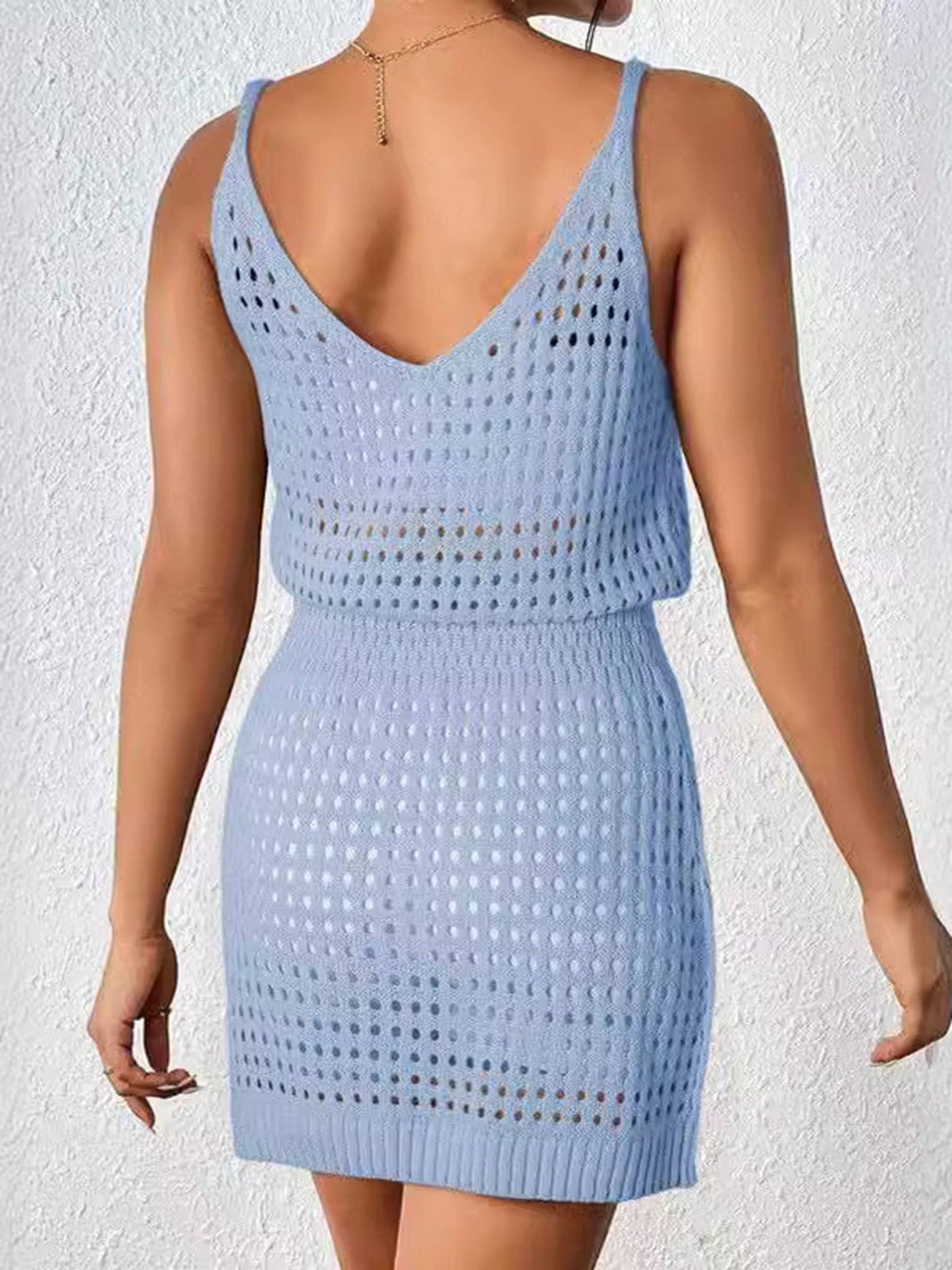 Knitted Beach Dress -Blue