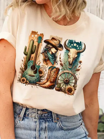 Blingy Cowgirl Tee