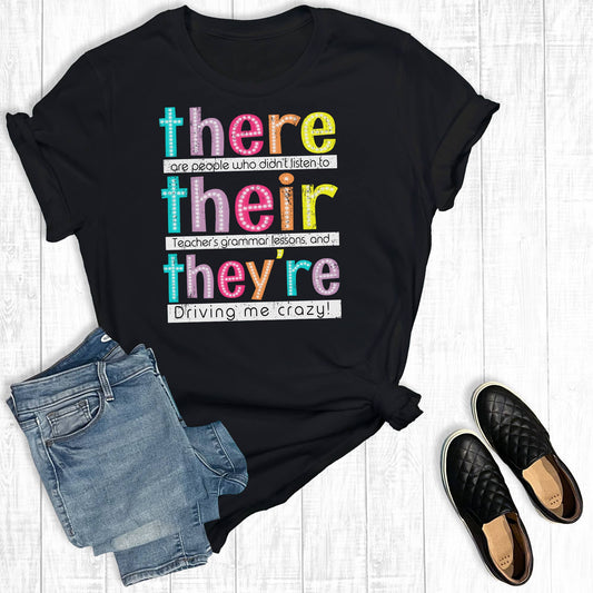 Teacher Graphic Tee: Black
