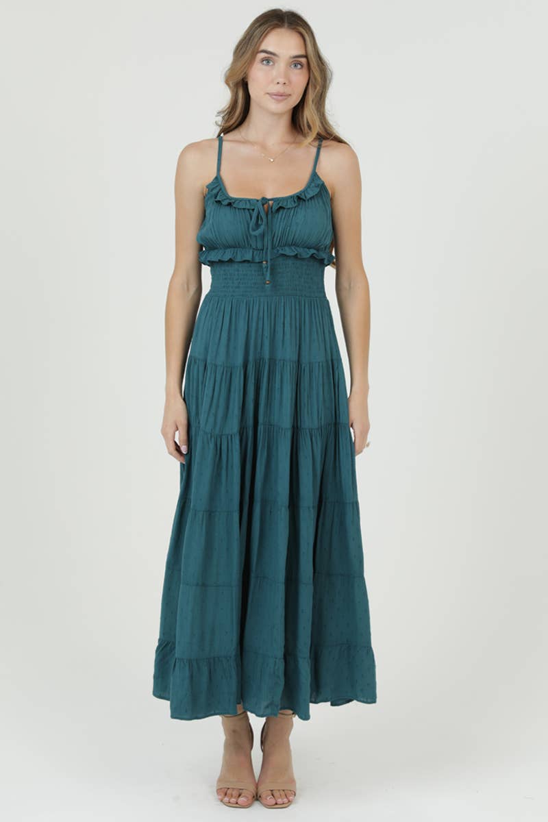 Emerald Tide Maxi Dress