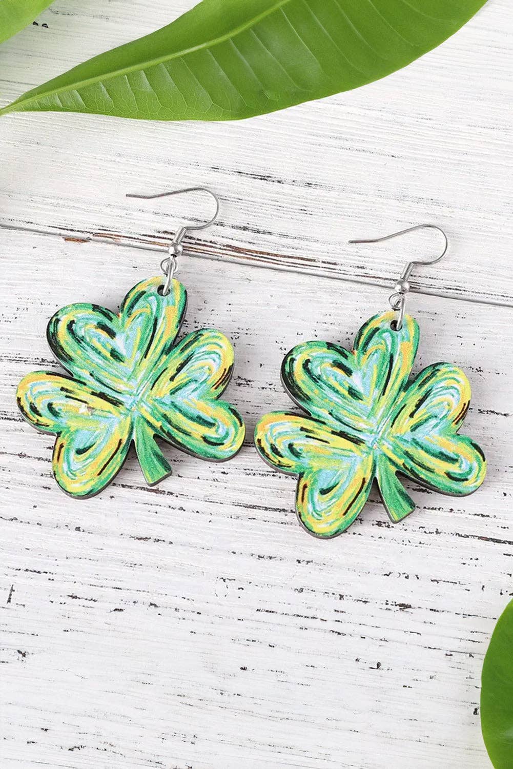 Light Green St. Patrick Earrings