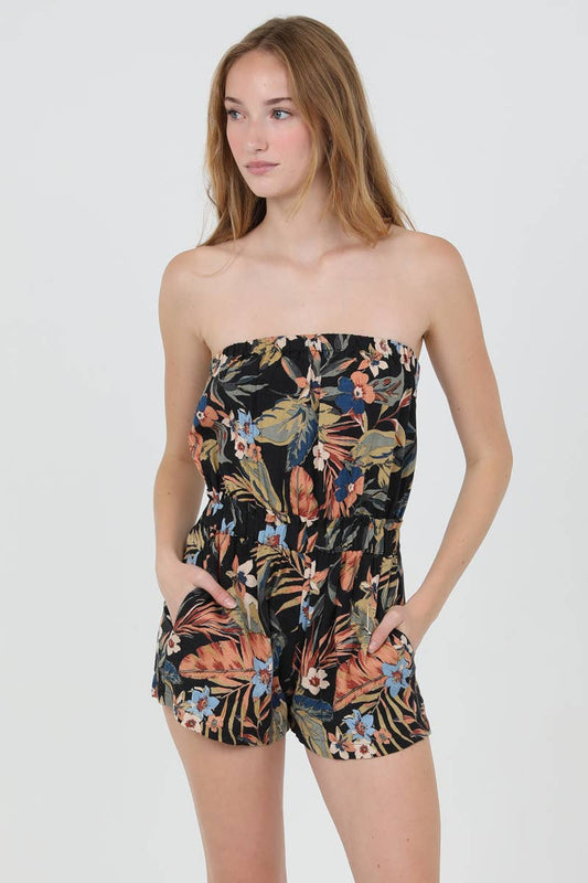 Tropical Print Romper