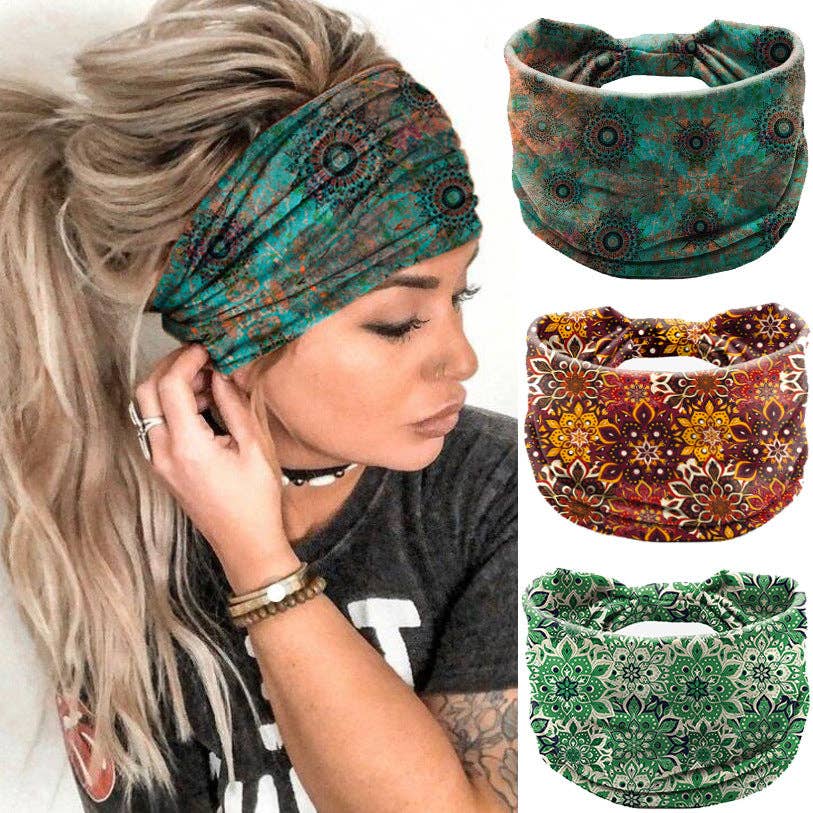 Bohemian Mandala Print Sports Headband: I