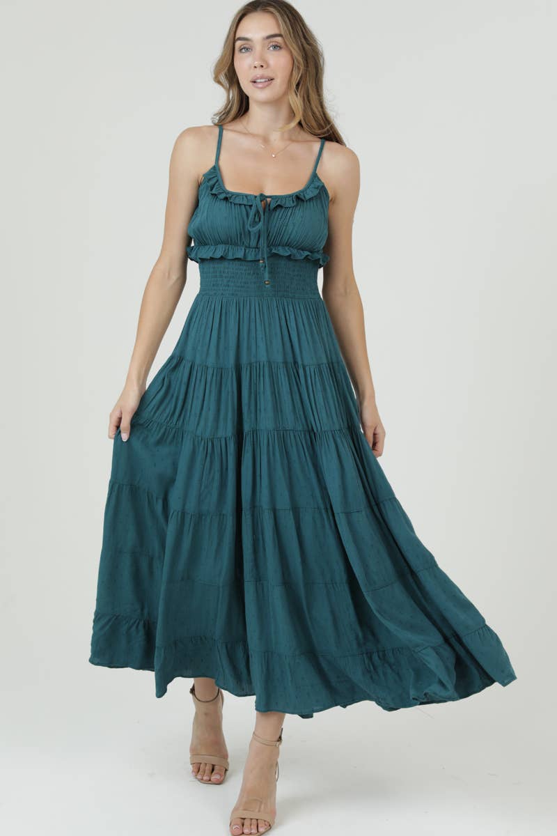 Emerald Tide Maxi Dress