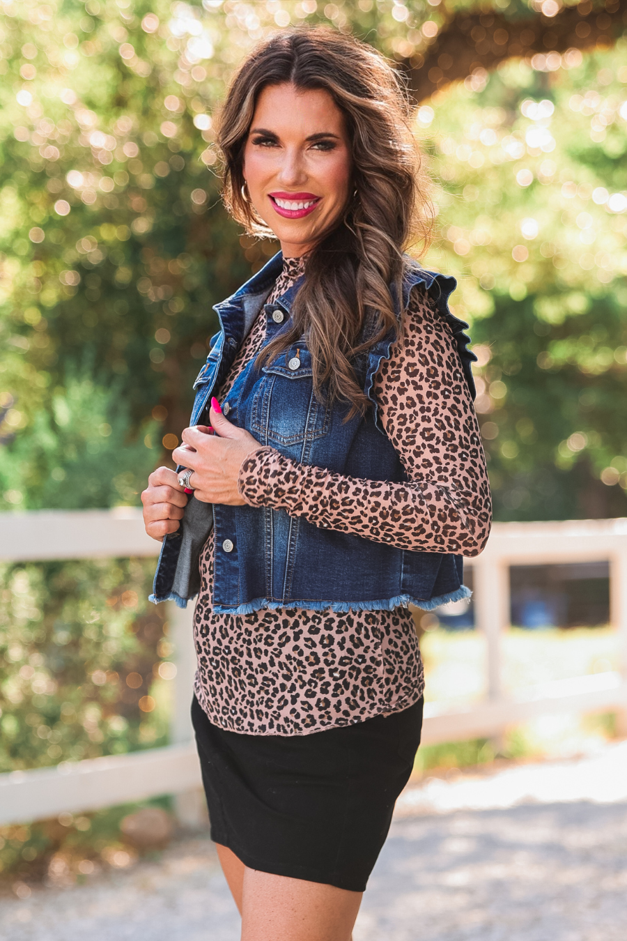 Jordan Ruffle Denim Vest
