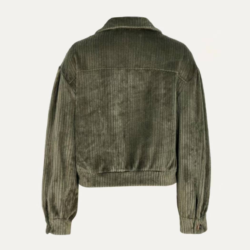Olive Green Teddy Jacket