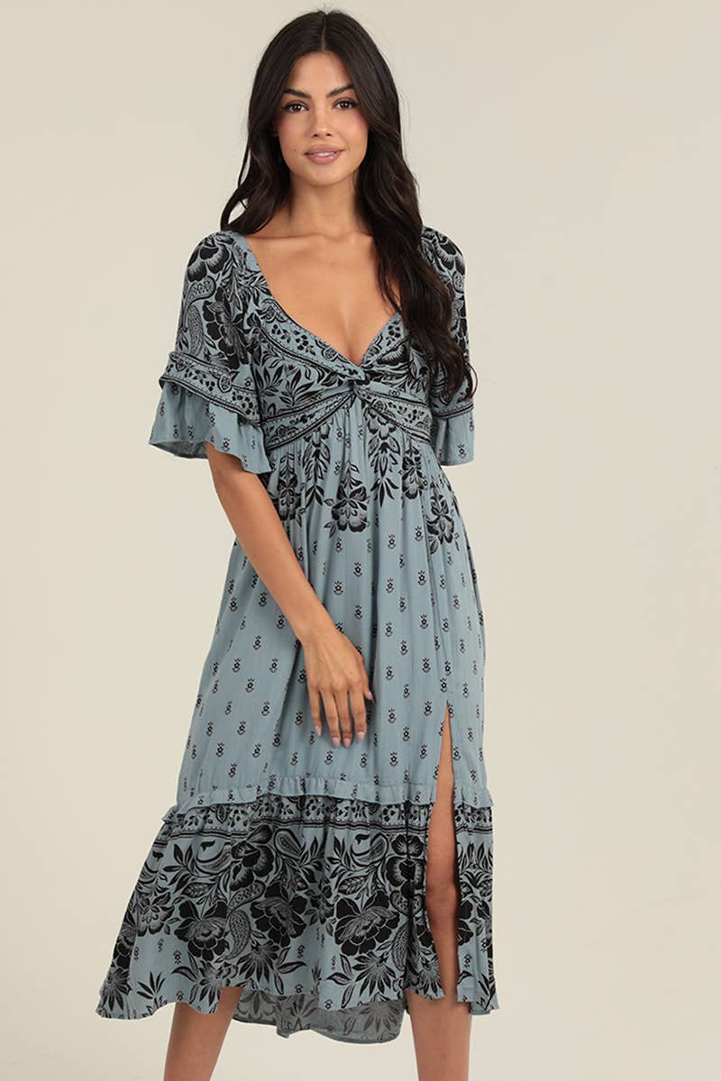 Blue Willow Boho Dress