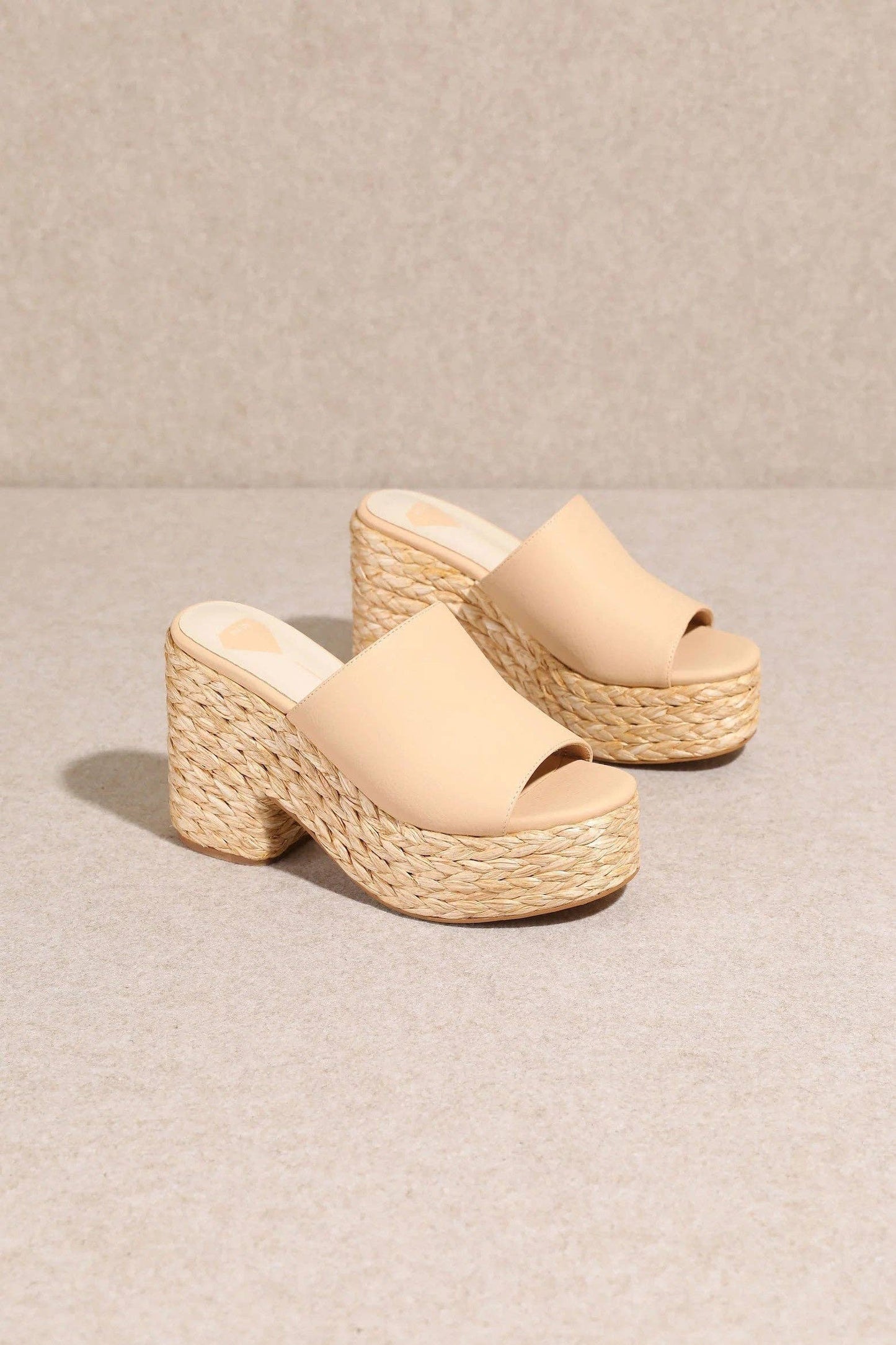 Miim ASHLYN Women Raffia Braided Chunky Platform Sandal