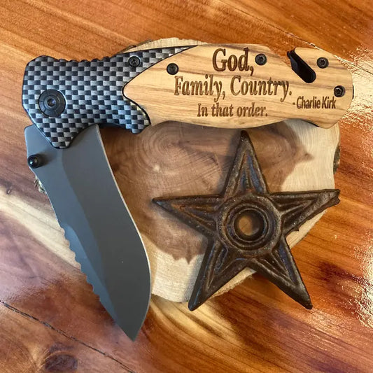 The "God, Family, Country" Knife, Charlie Kirk