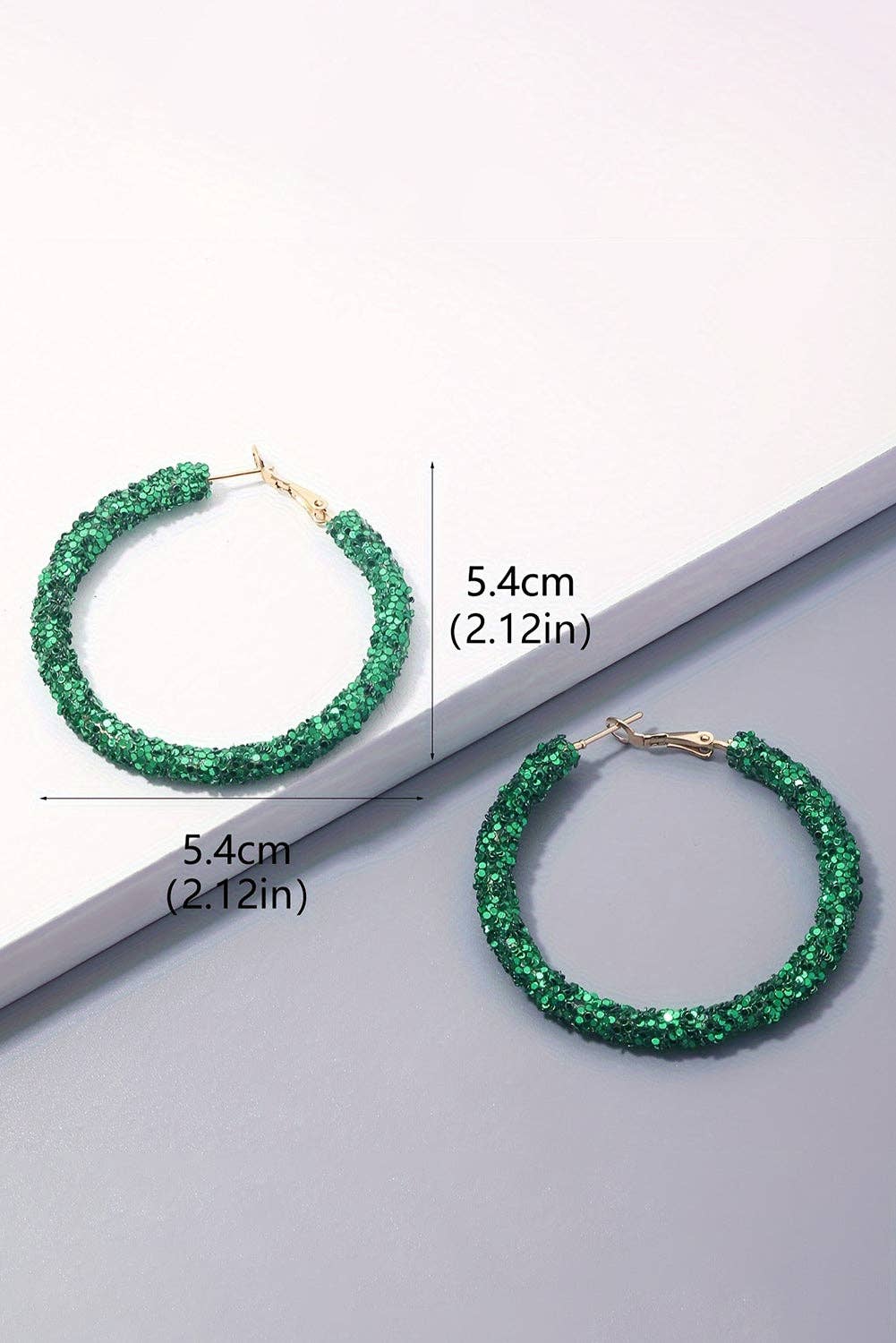 Green St. Patricks Loop Earrings