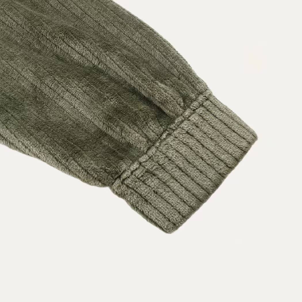 Olive Green Teddy Jacket