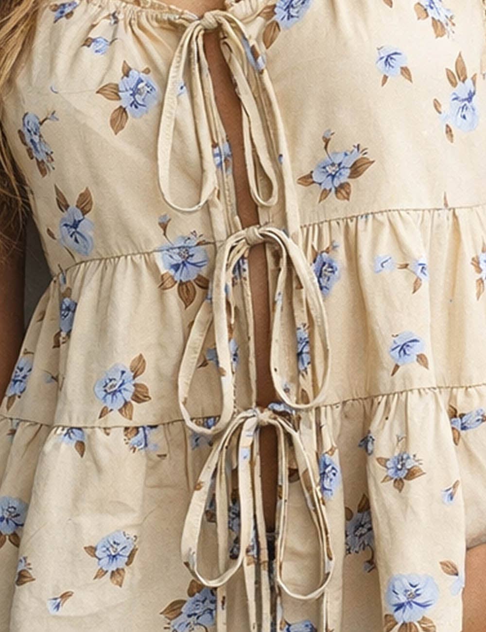 Boho Floral Print Top