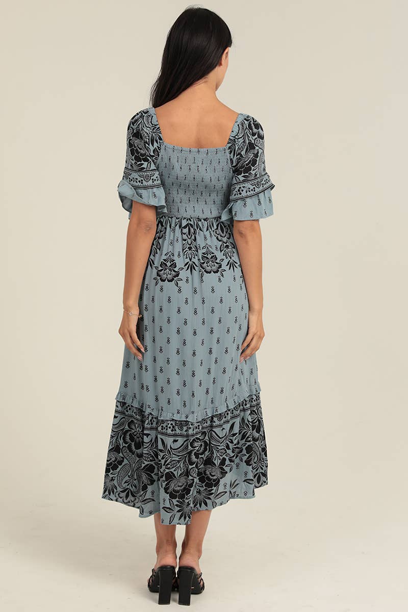 Blue Willow Boho Dress