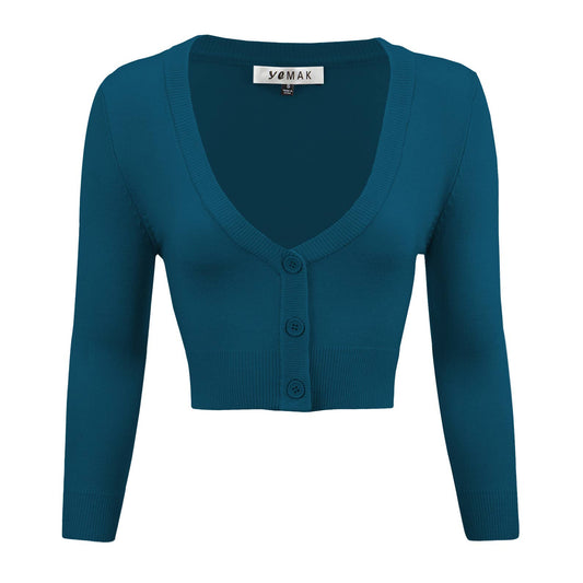 Cardigan Sweater Teal Blue