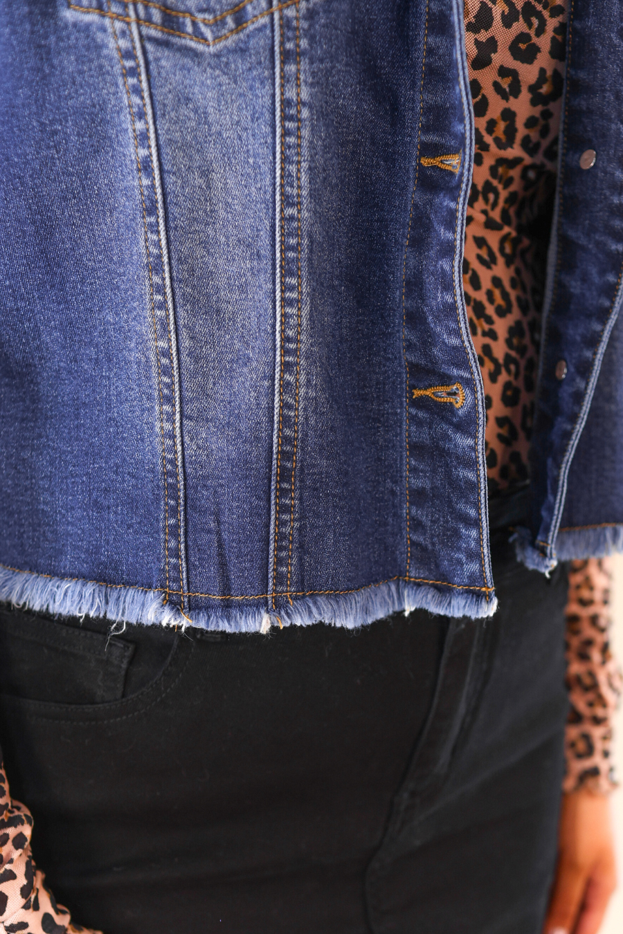 Jordan Ruffle Denim Vest