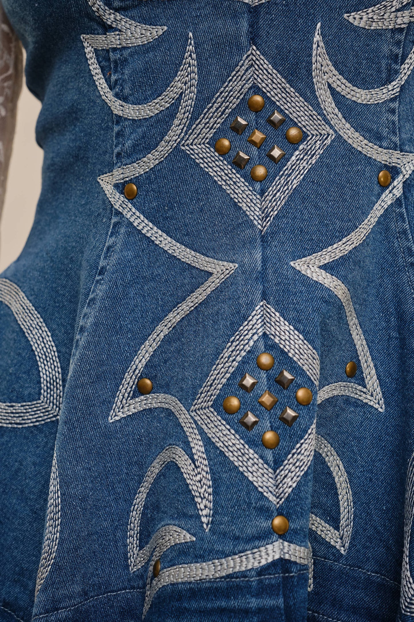 Western Stitch Flare Denim Minidress