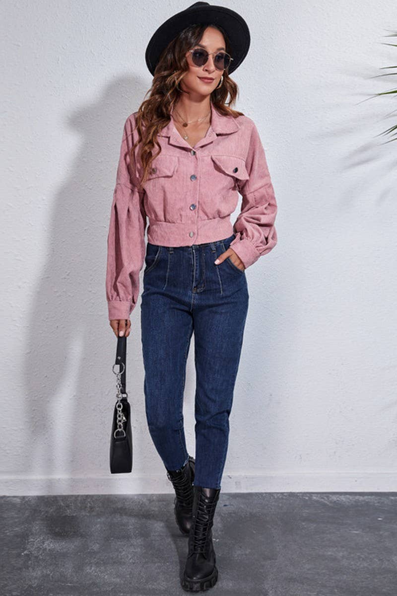 Corduroy Jacket- Pink