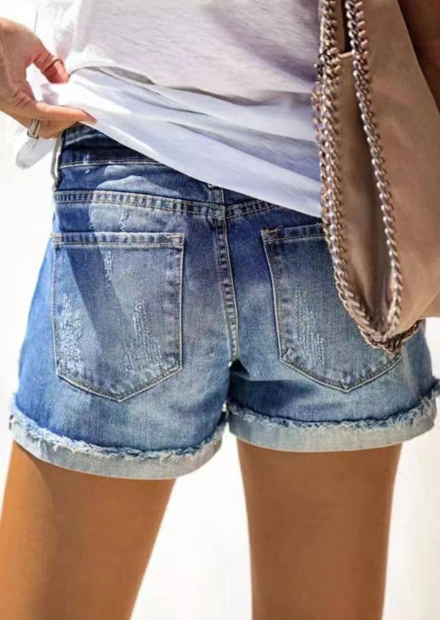 Shorts with Leopard Patch
