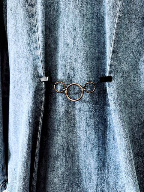Gunmetal Black Ring Cinch Clip