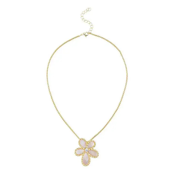 Frosted Flower Necklace