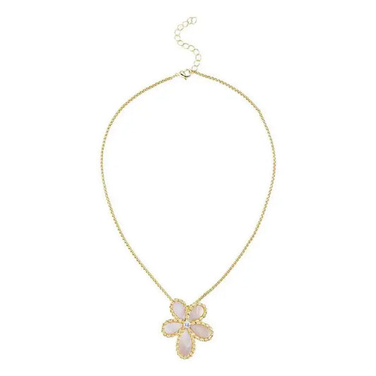 Frosted Flower Necklace